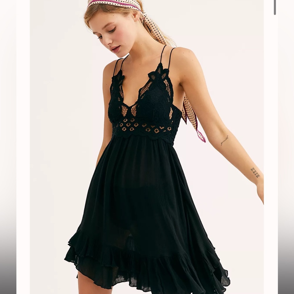 Free People NAVY One Adella Slip Dress - Size Small
